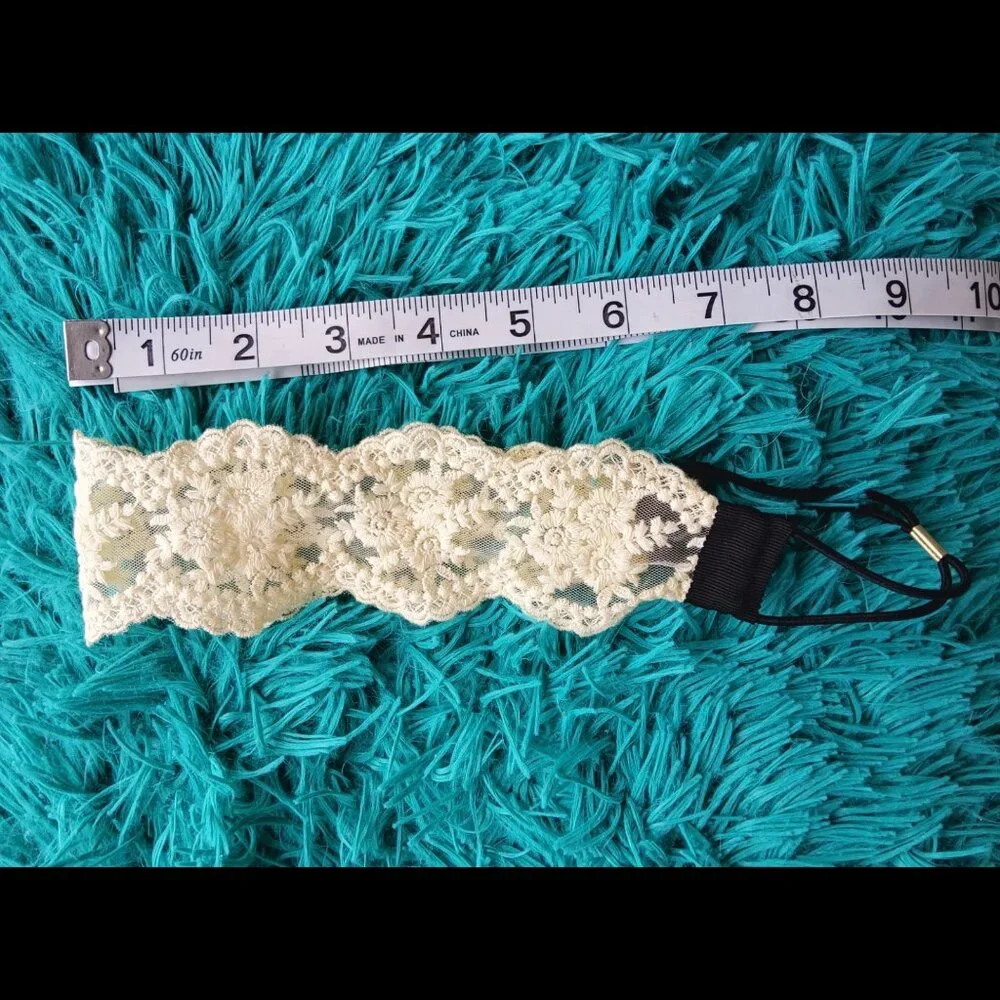 Lace Wide Stretch Headband Headwrap